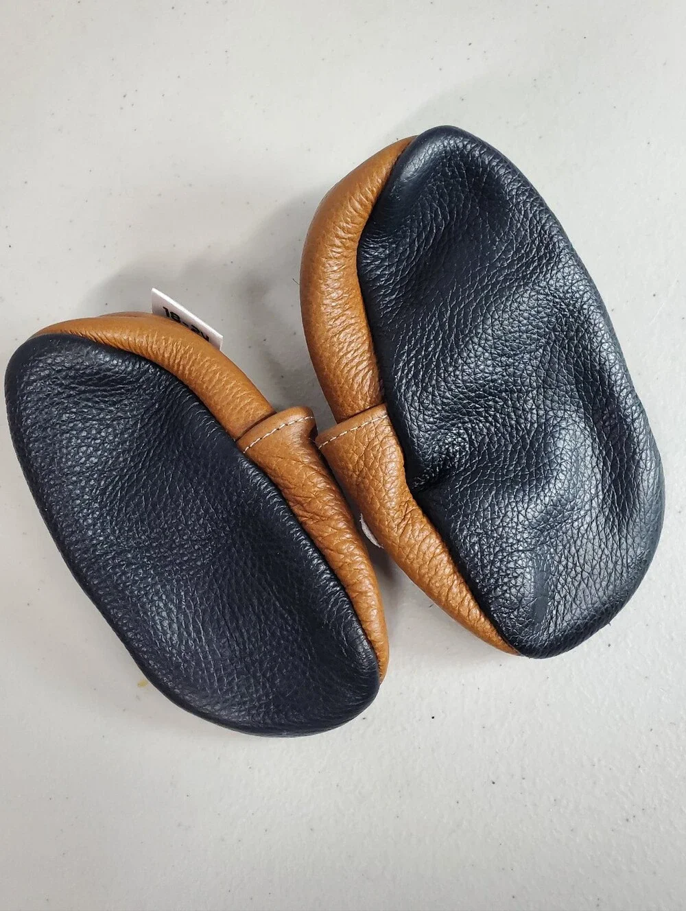 Ebooba Brown Leather Baby Shoes with Rainbow Cloud